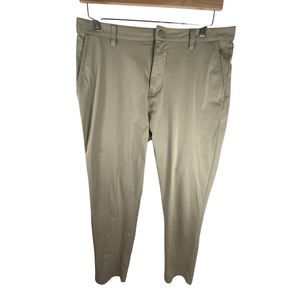 Rhone Pants Mens 35x32 Beige Commuter Performance Slim Stretch Chino Travel